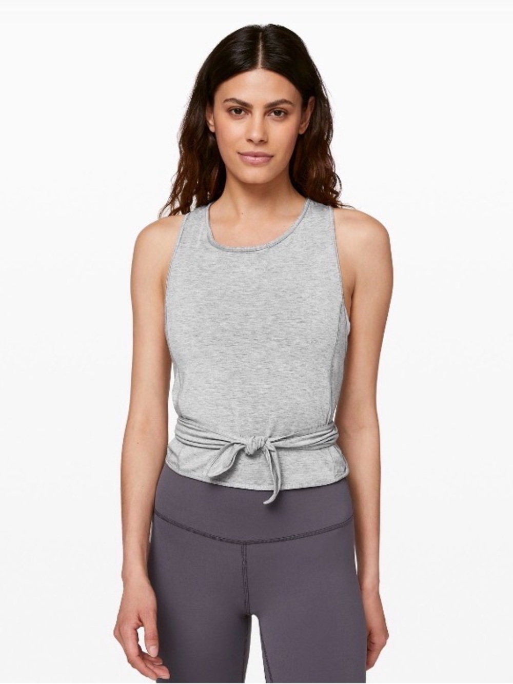 lululemon athletica Turn to Tie Tank- Heathered Core Light Grey